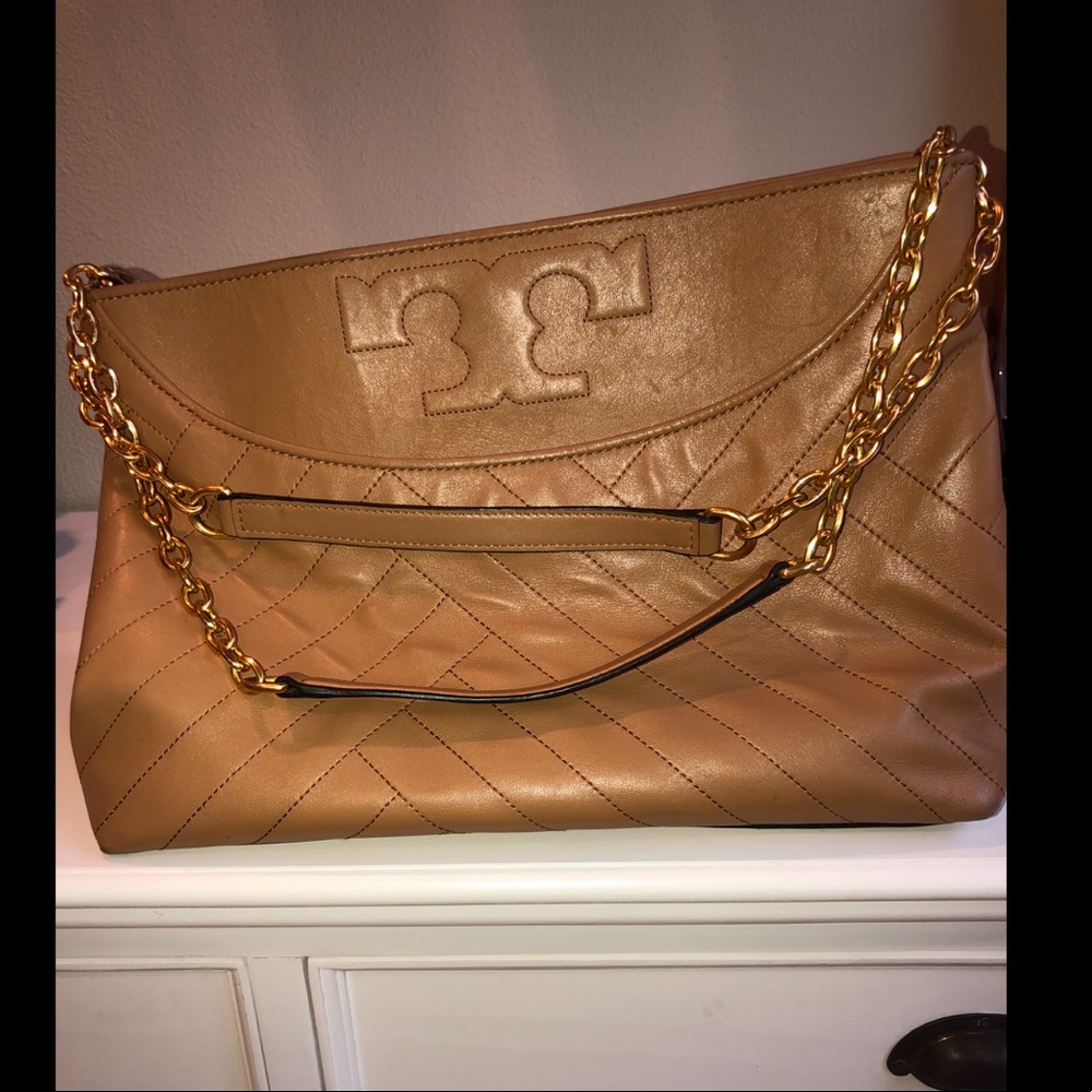 Alexa Slouchy Aged Vachetta Leather Tote